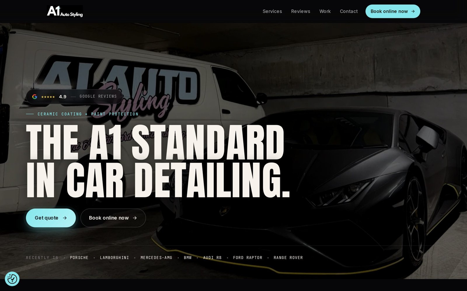 A1 Auto Styling website homepage, built by Mode Marketing